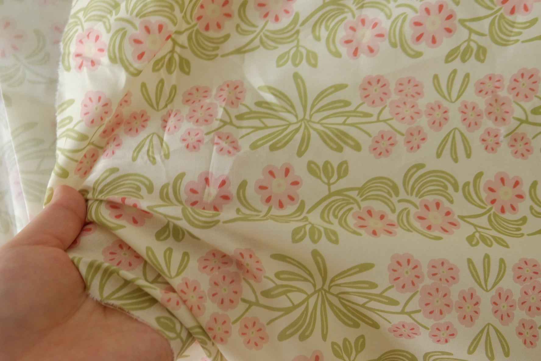 Pink Meadow Floral Cotton Poplin – 3.3 yd
