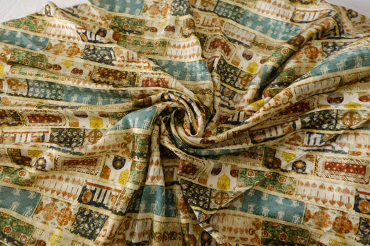 Vintage Patchwork Rayon Challis – 2.2 yd