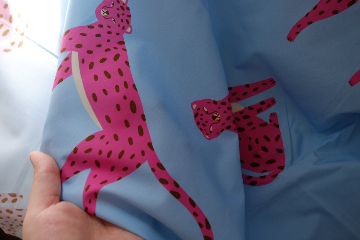 Pink Leopard High-Density Cotton Poplin – 1.9 yd