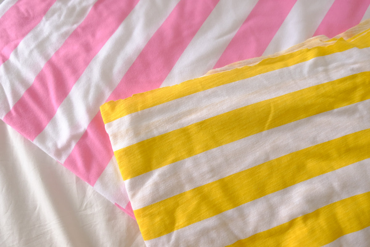 Bold Stripe Cotton Stretch Jersey — 2.19 yd