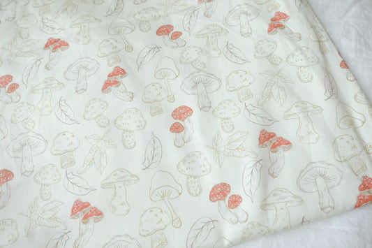 Woodland Mushroom Cotton Sateen, 2.2 Yards