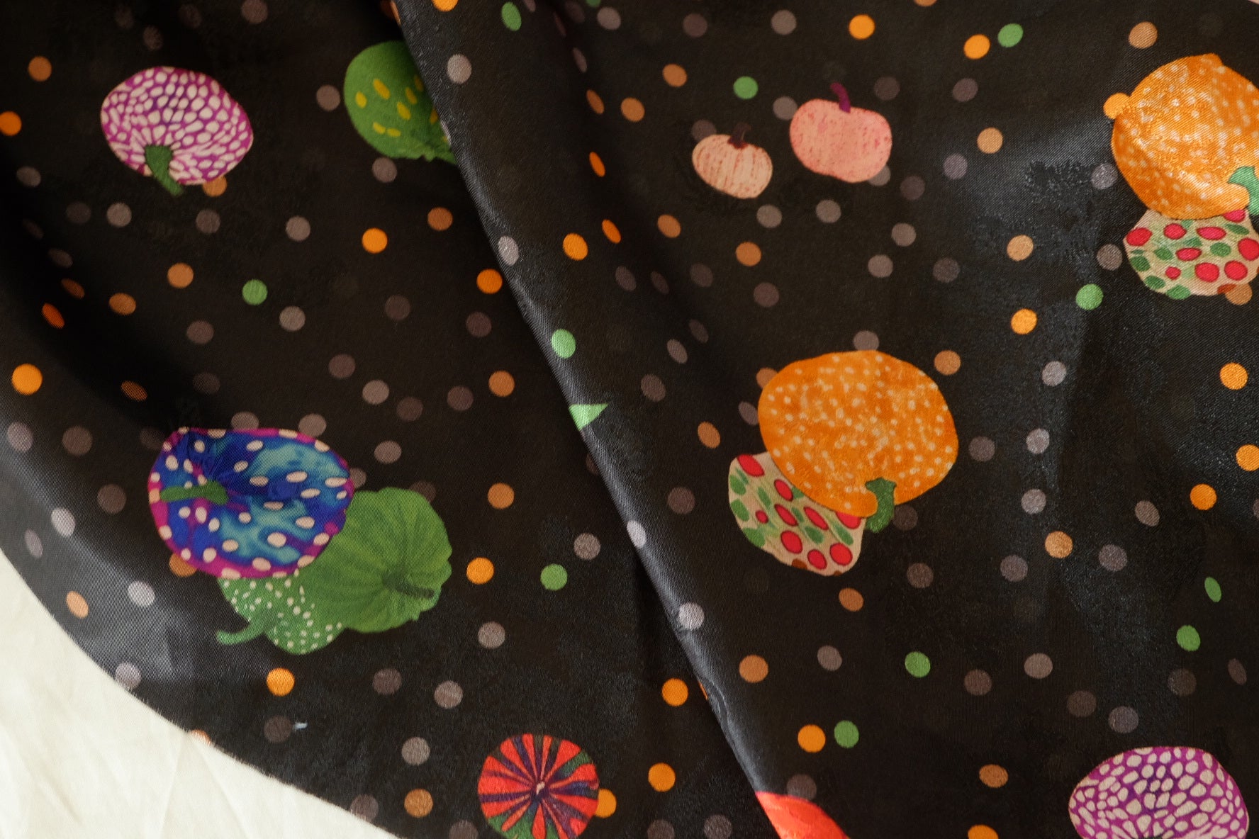 Silky Rayon Jacquard Fabric – Midnight Garden Floral Print – 1.6 yd