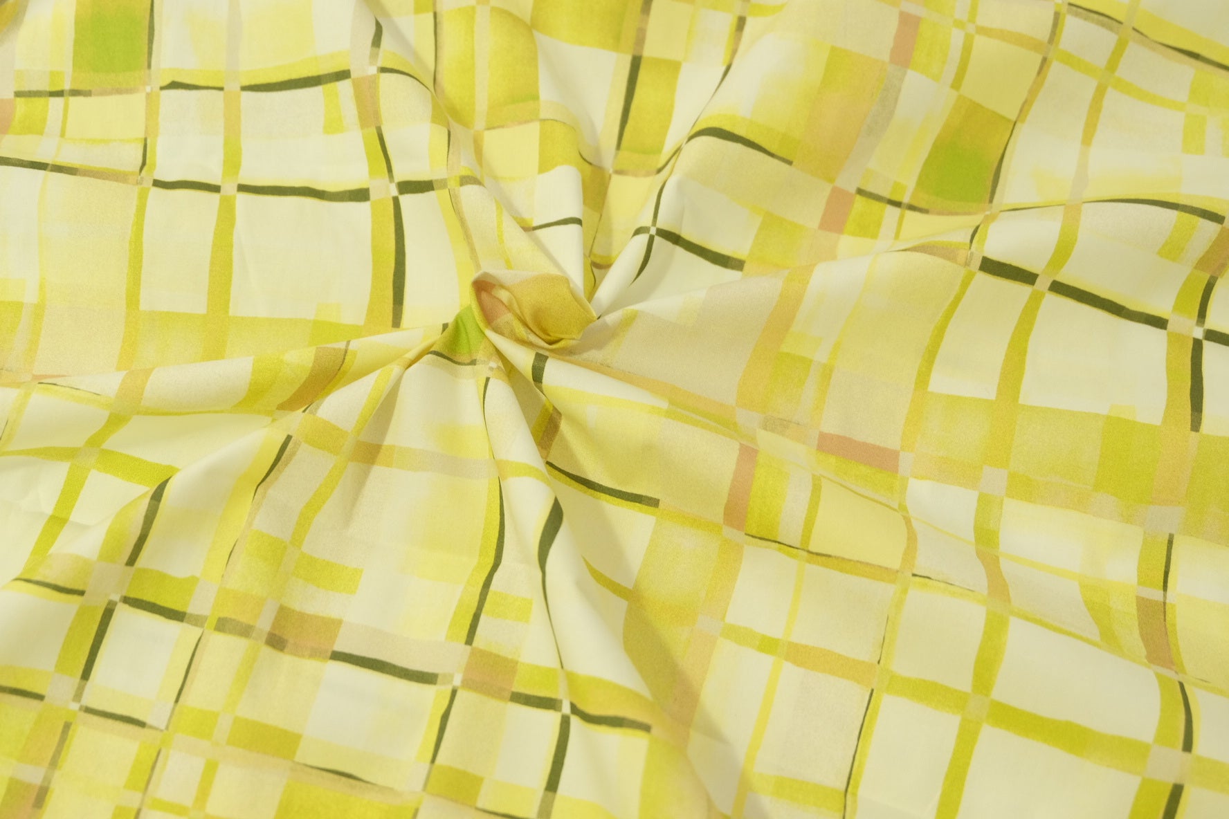 Lemon Check Cotton Poplin – 2.2 Yards
