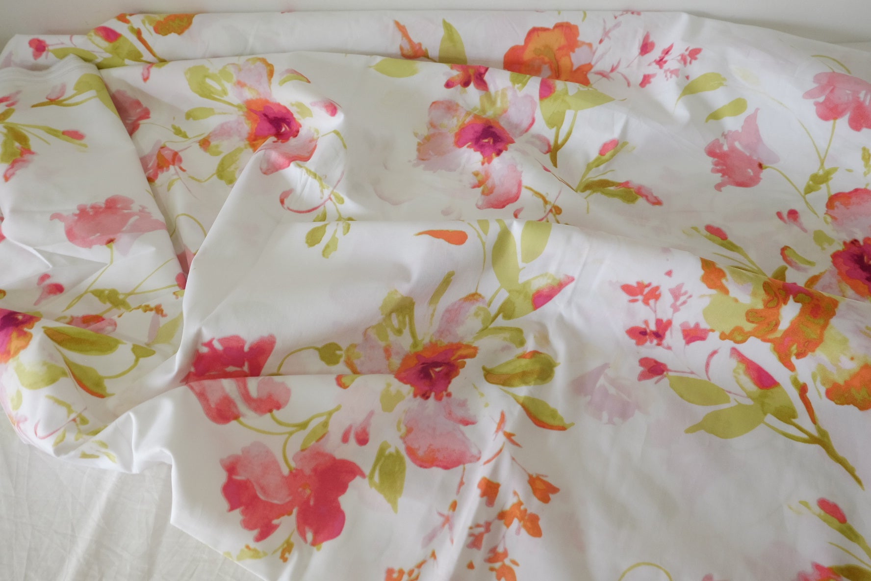 Watercolor Spring Floral Cotton Poplin – 3.3 yd