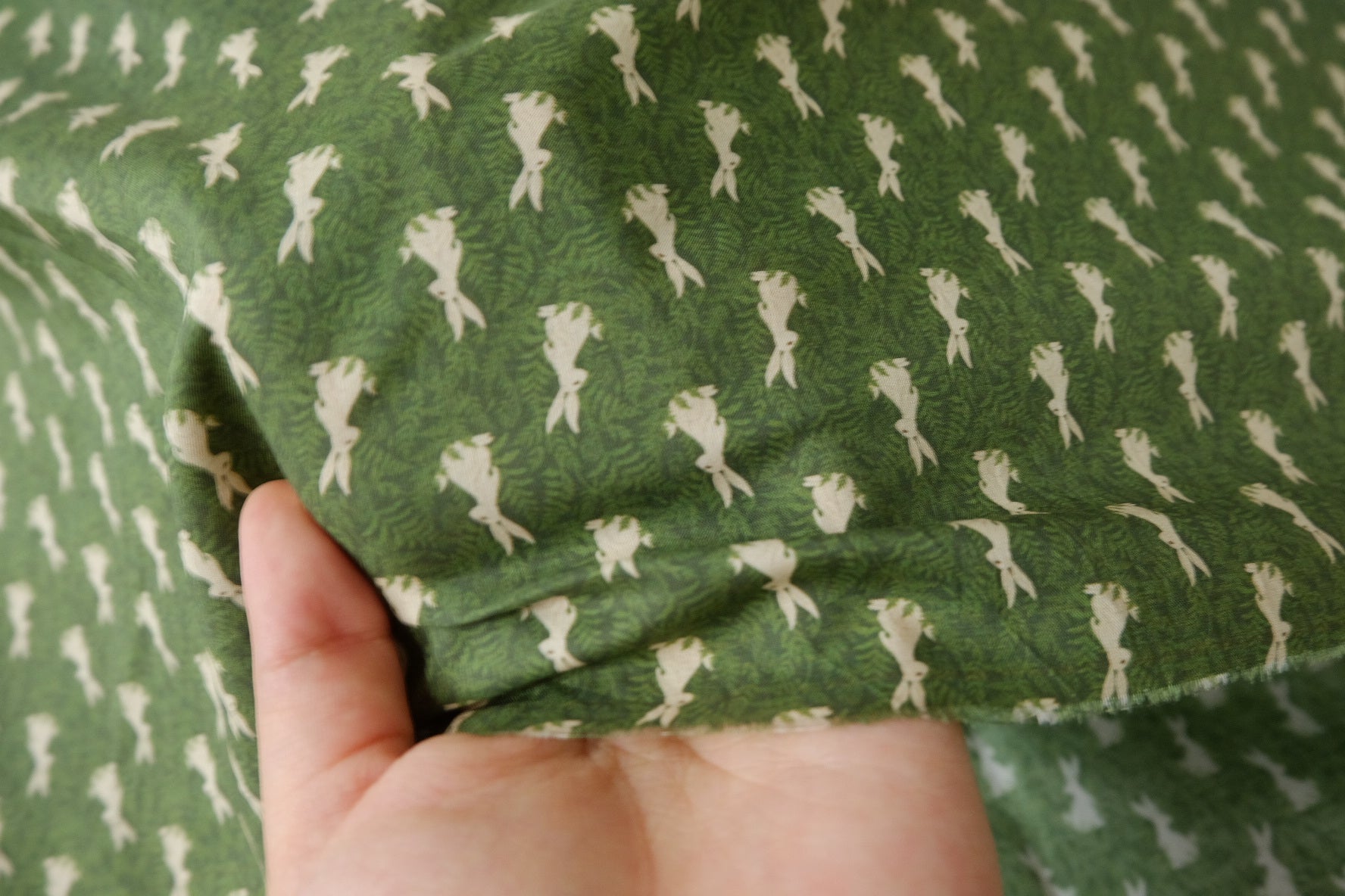Tiny Rabbit Cotton Lawn Fabric — 1.64 yd