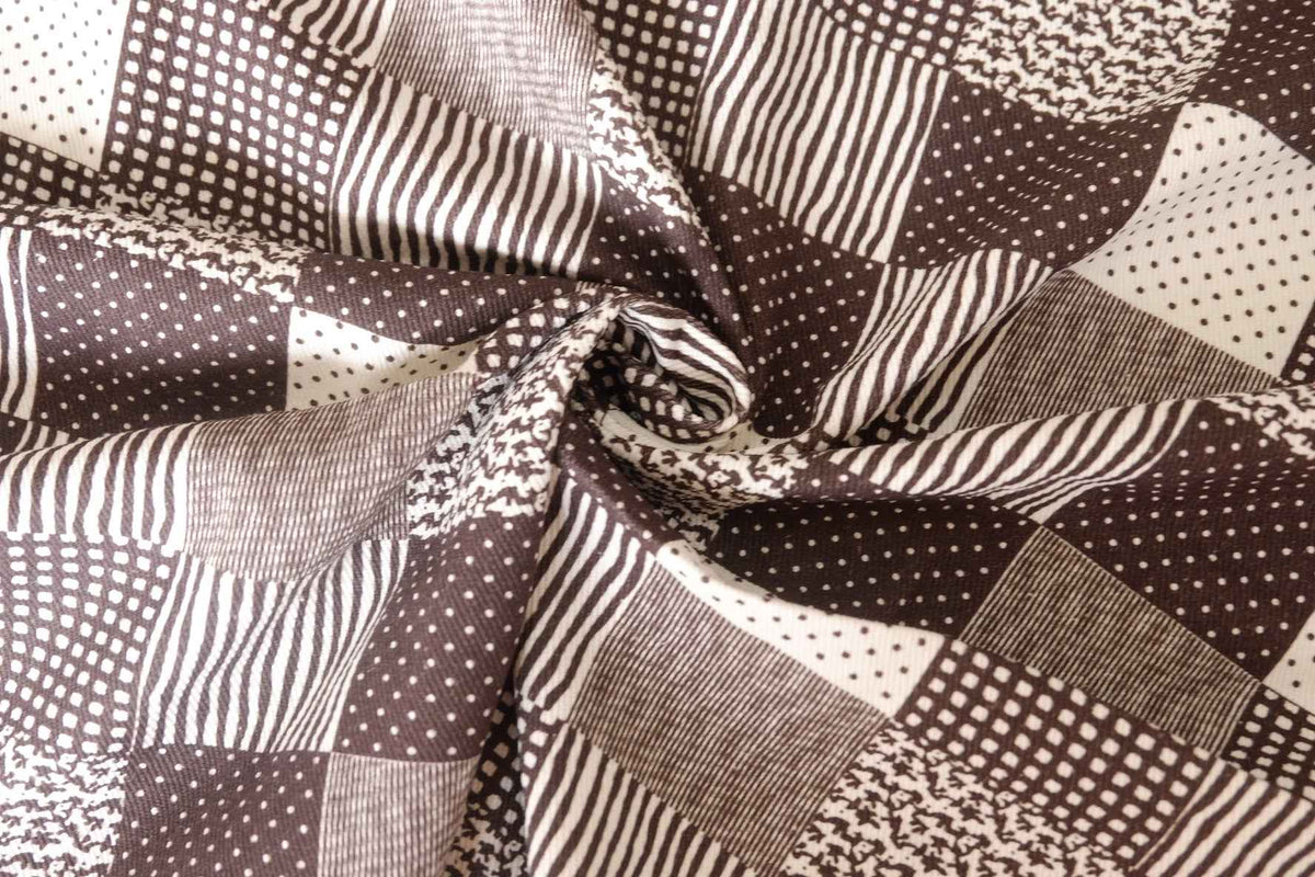 Monochrome Patchwork Soft Cotton Linen Twill – 2.19 yd (Continuous Cut Available)