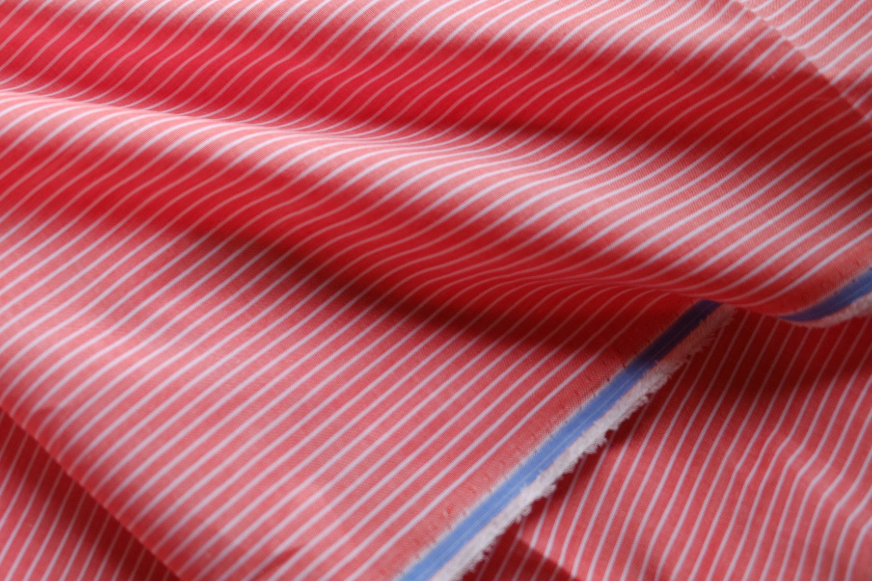 Coral Pinstripe Yarn-Dyed Cotton – 3.3 yd