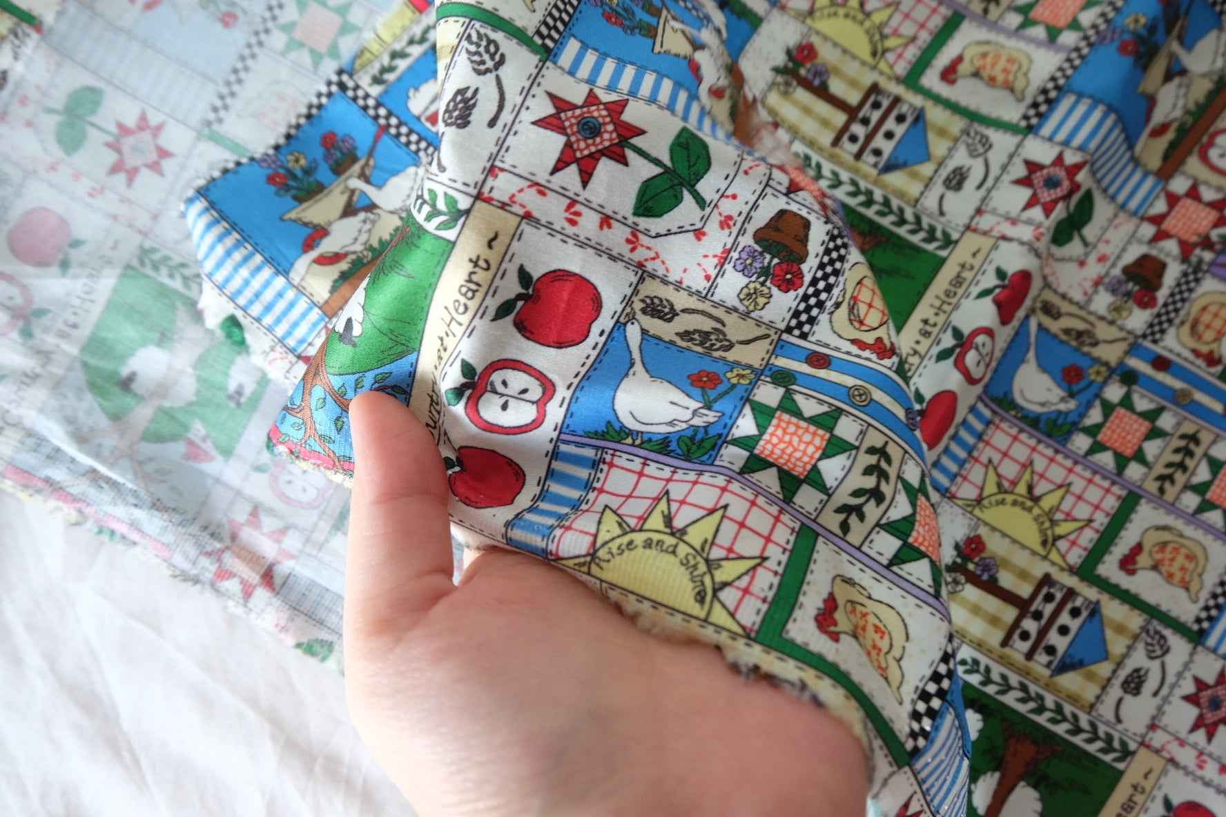 Storybook Farm Patchwork Cotton Sateen Fabric – 2.2 yd