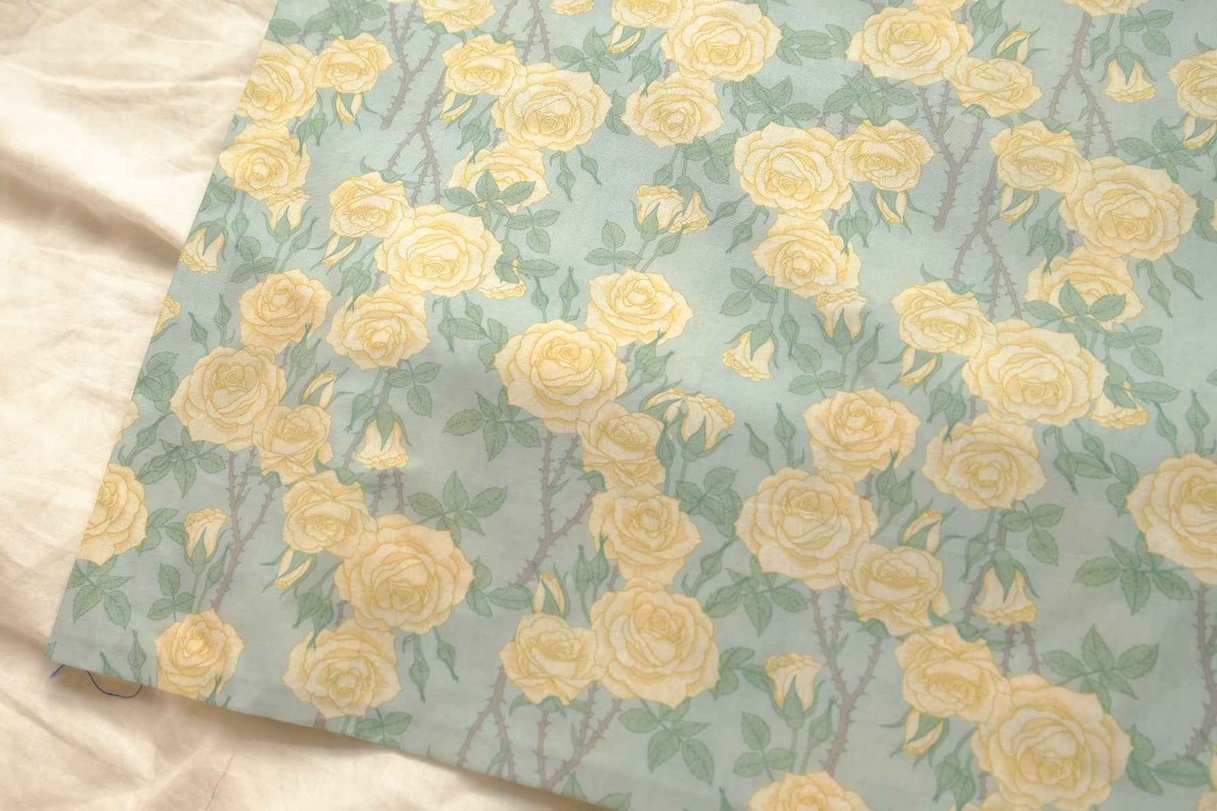 Soft Yellow Rose Cotton Poplin, 80s Lightweight Shirting, 2.19 Yards
