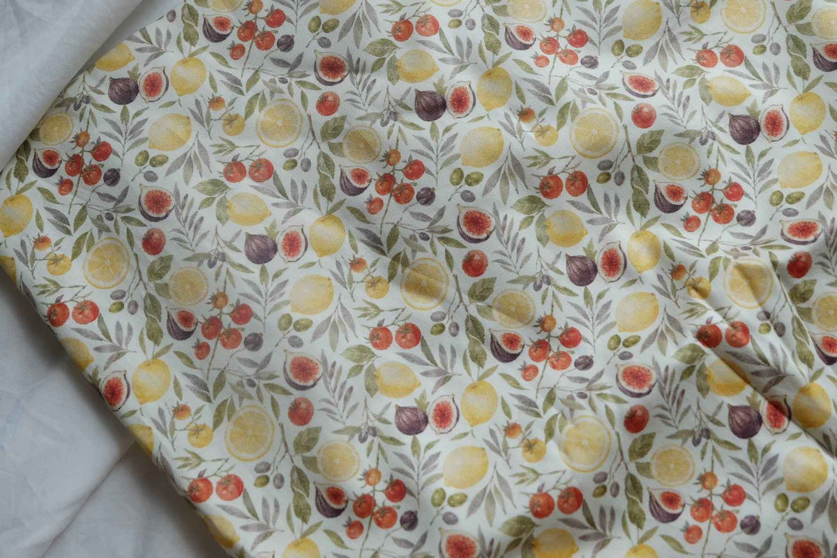 Citrus & Fig Cotton Sateen — 1.6 yd