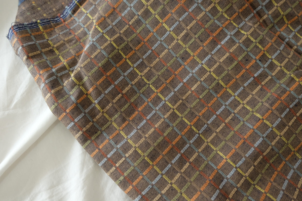 Multicolor Grid Linen Cotton Woven – 2.2 yd