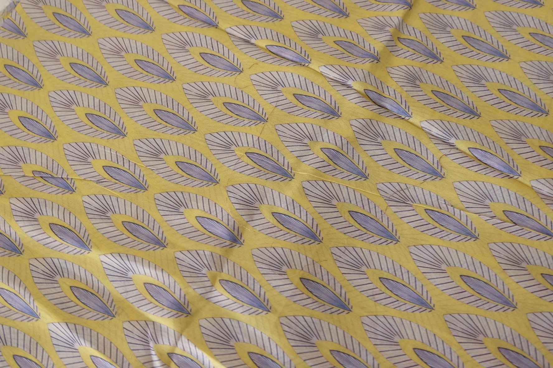 Geometric Leaf Cotton Lawn Fabric – 2.2 yd