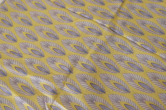 Geometric Leaf Cotton Lawn Fabric – 2.2 yd