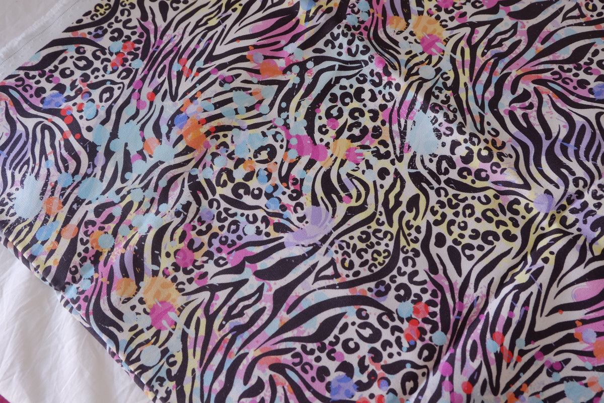 Wild Confetti – Colorful Animal Print Cotton Canvas Fabric | 1.1 Yards