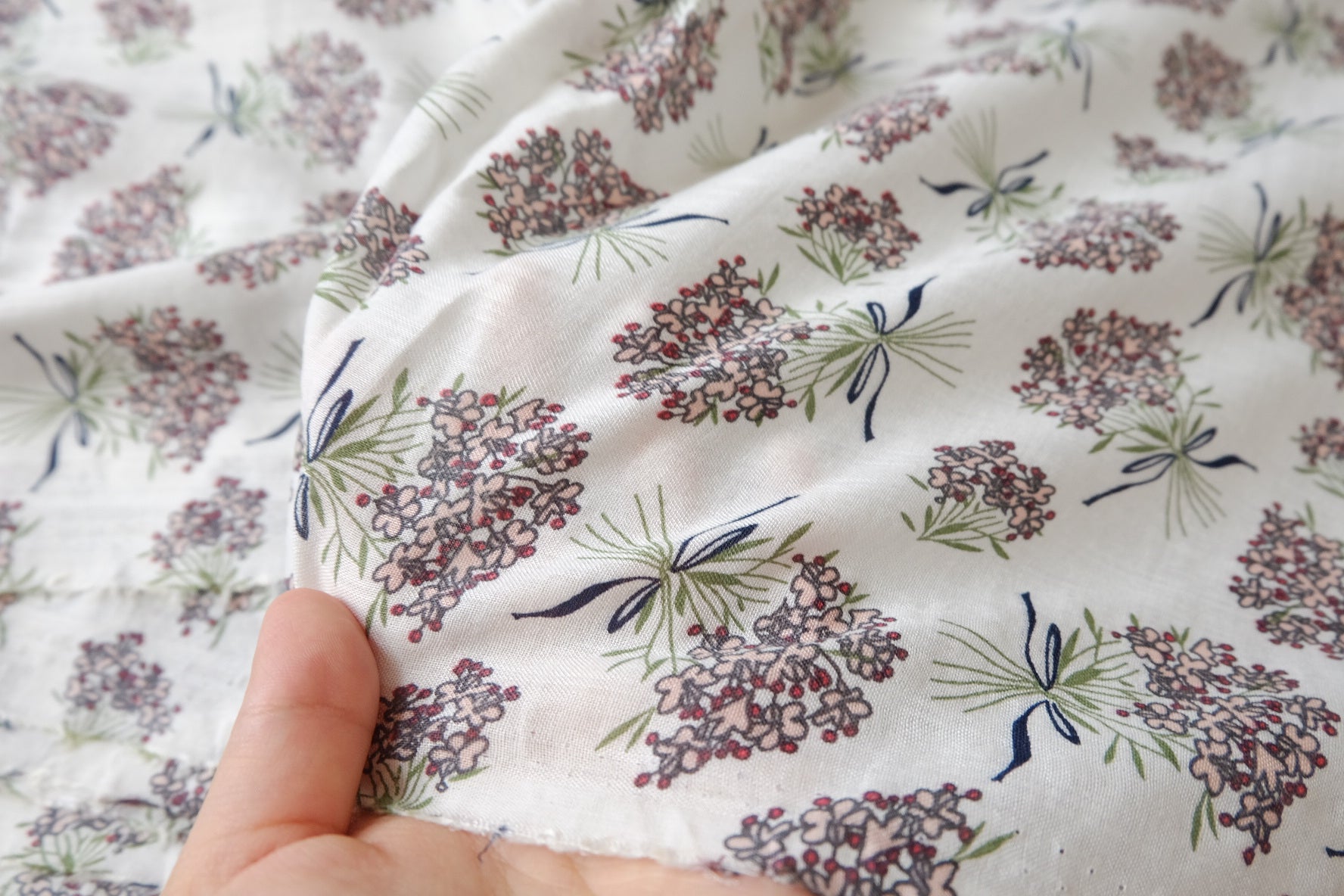 Washed Floral Linen, 2.2 Yards