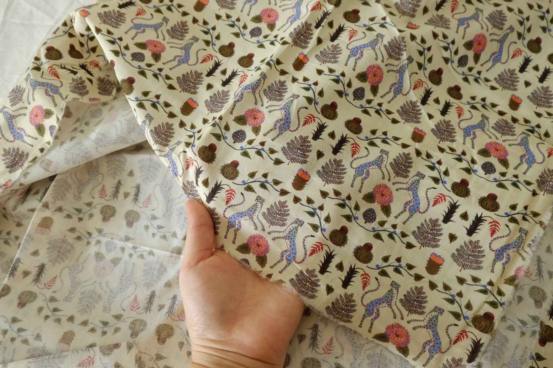 Cheetah Garden Cotton Poplin Fabric – 2.7 yd