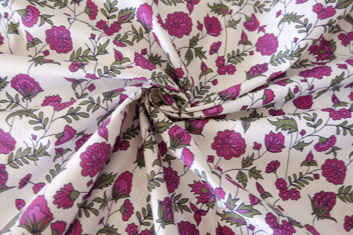 Magenta Garden – Fine Cotton Poplin – 1.6 yd