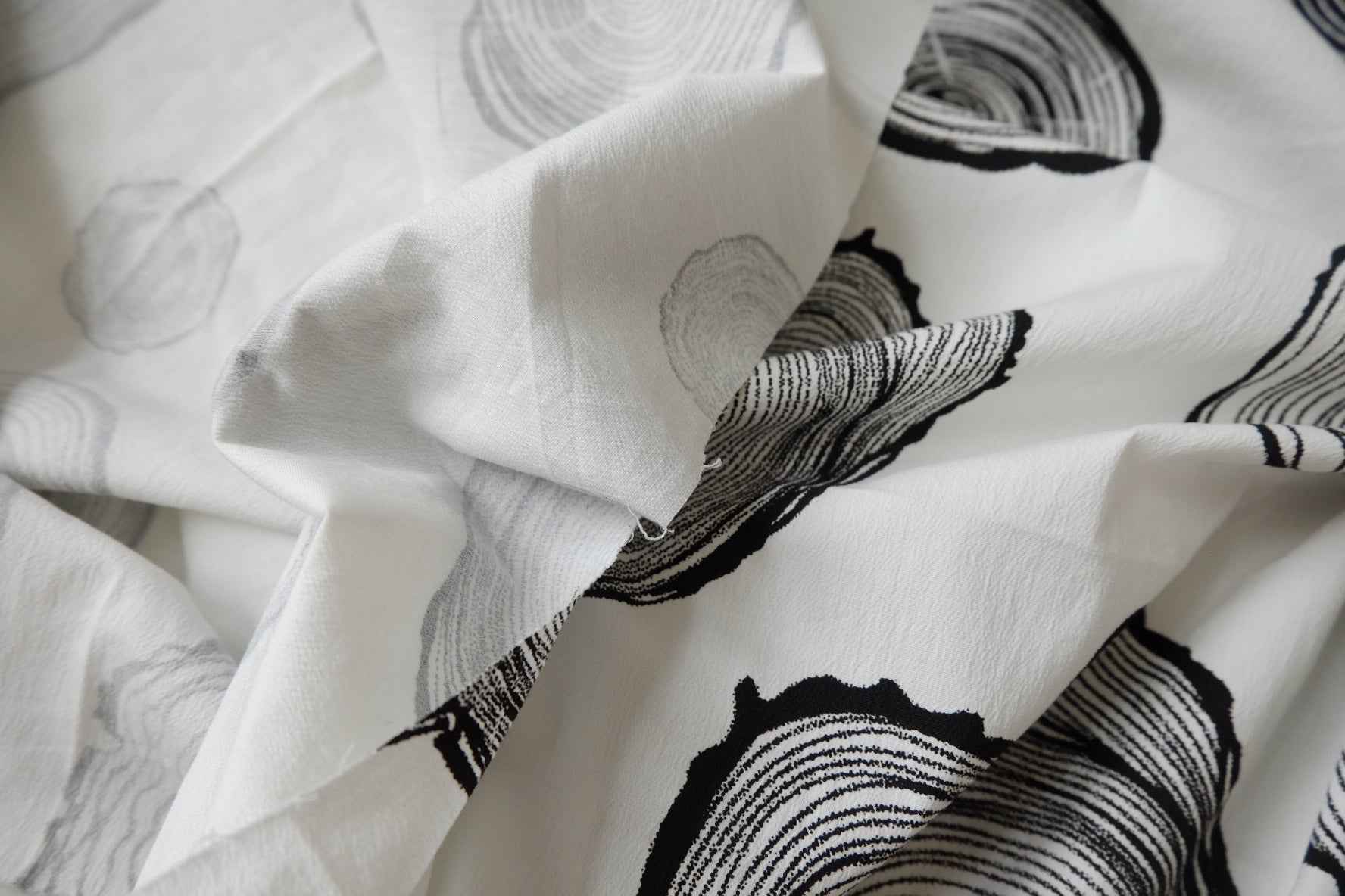 Black Tree Ring Cotton Fabric - 2.02 yd