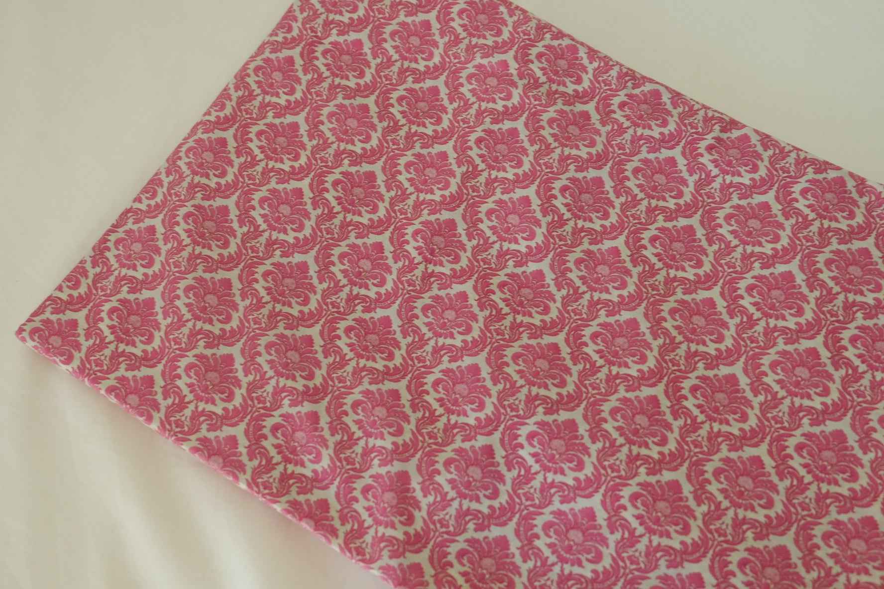 Pink Vintage Damask Cotton Lawn Fabric – 2.2 yd