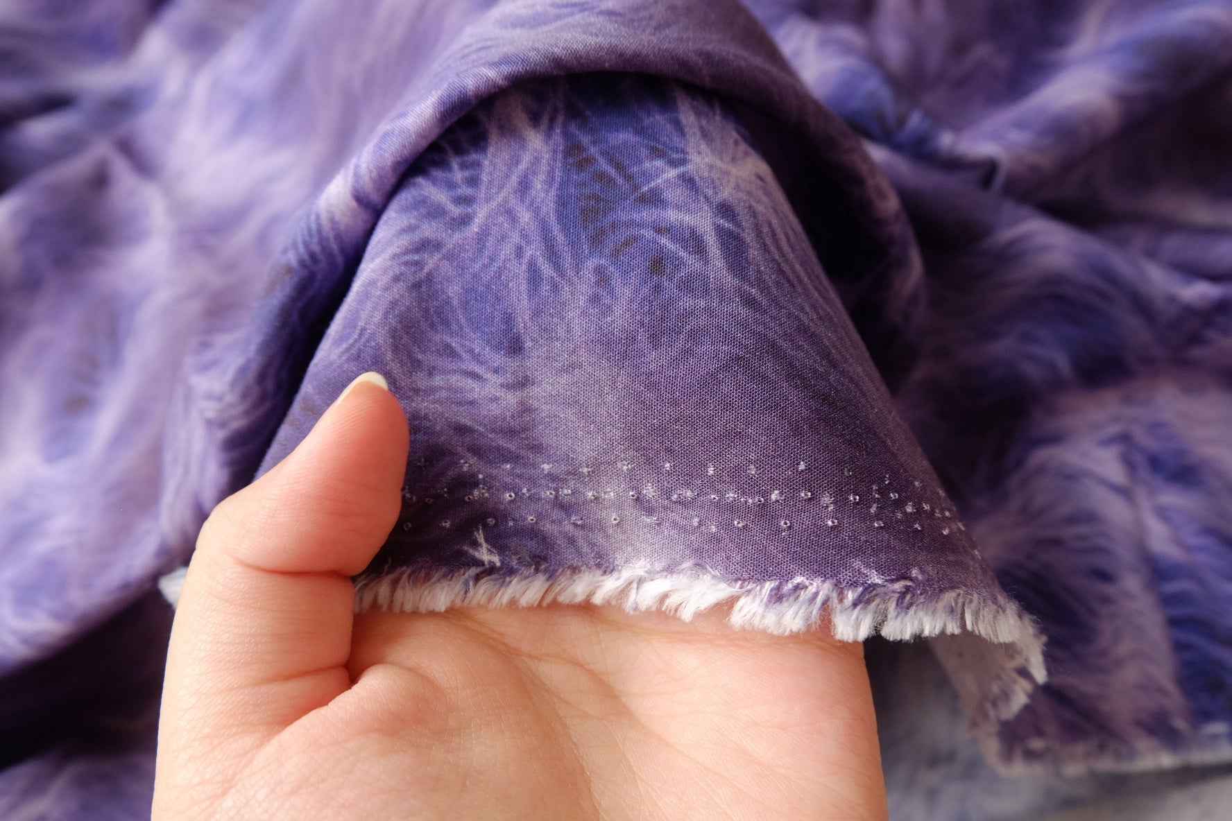 Dreamy Violet Abstract Tencel Fabric, Heavy Drapey Dress Weight, 1.64 Yards