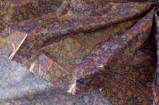 Metallic Floral Cotton Lawn Fabric – 3.3 yd