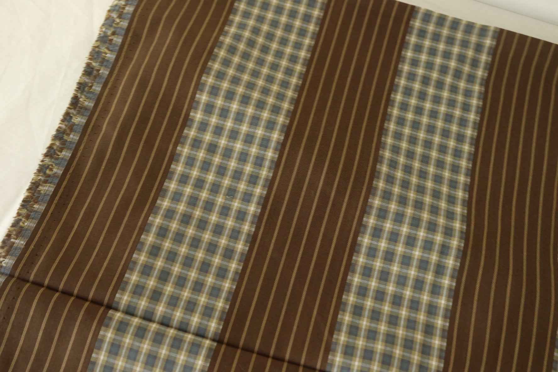 T/C Blend Plaid & Stripe Patchwork Fabric – 2.2 yd