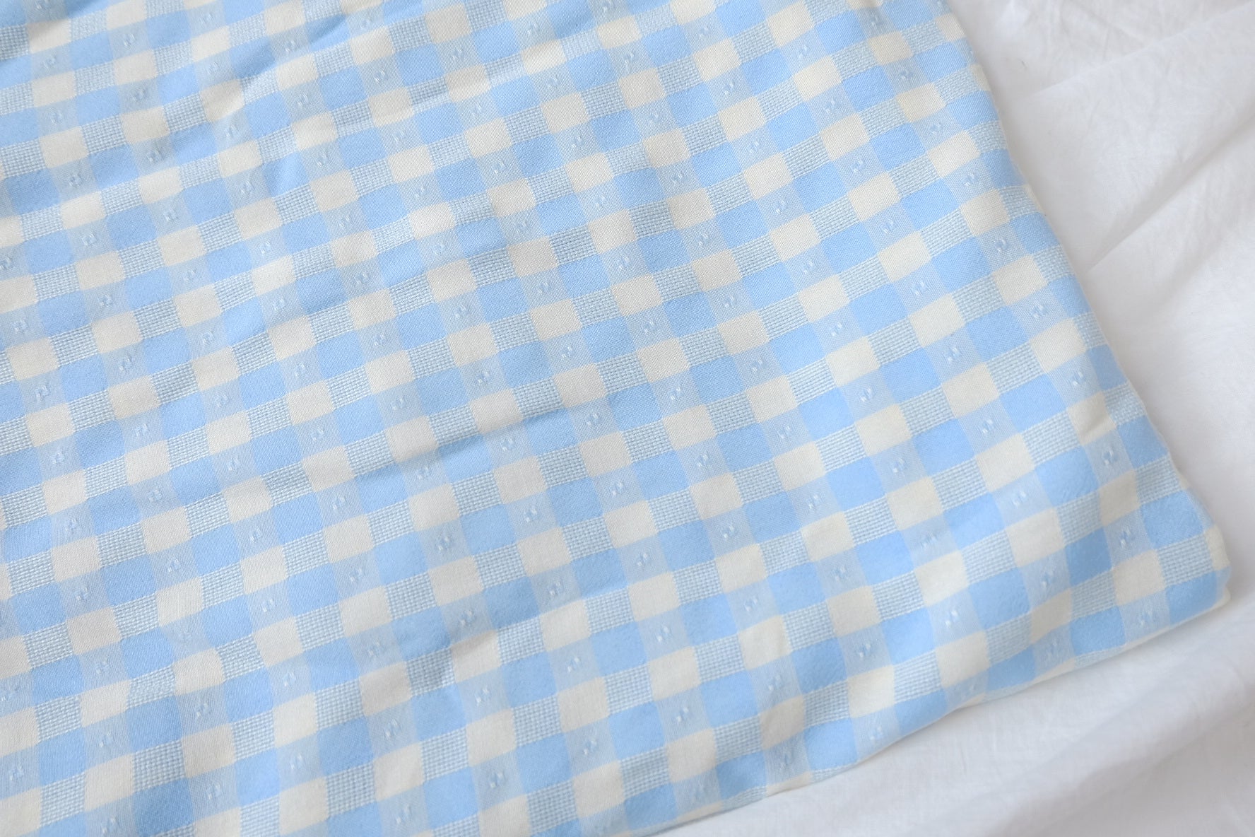 Sky Gingham Clip Dot Blend, 2.2 Yards