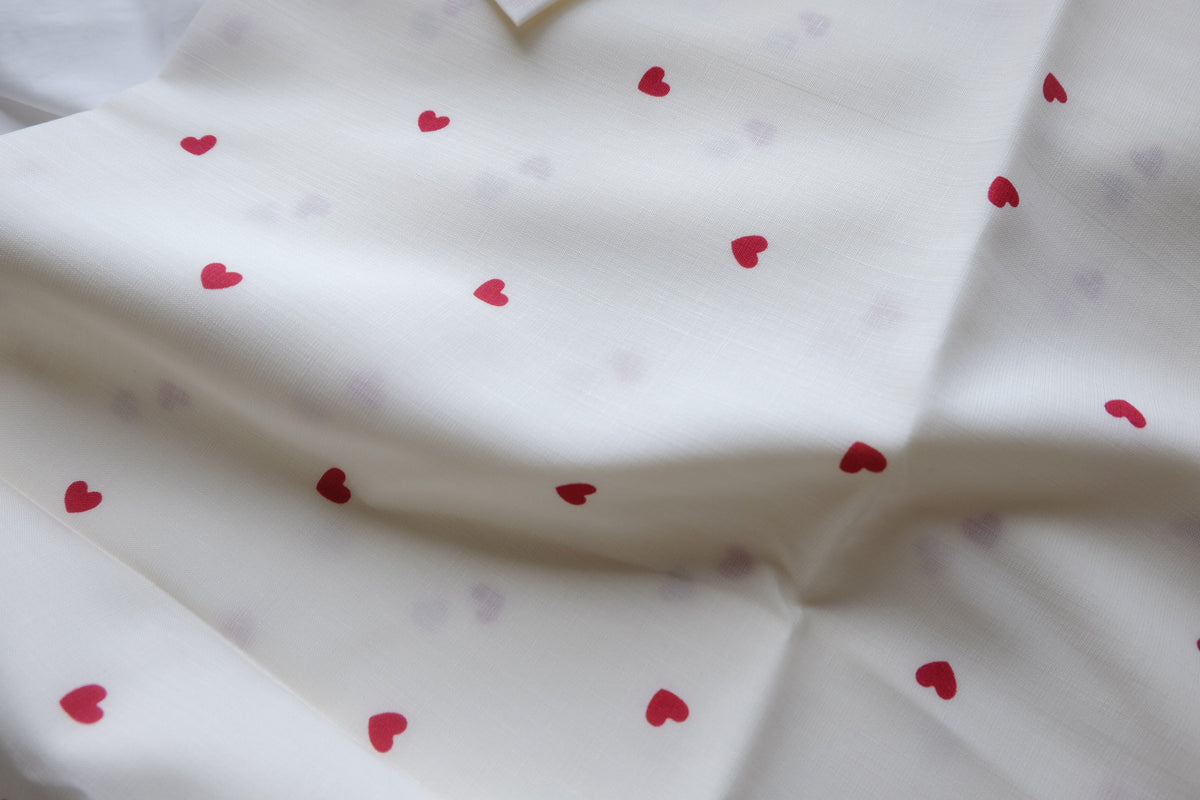 Tiny Heart Slub Cotton Linen – 2.2 yd