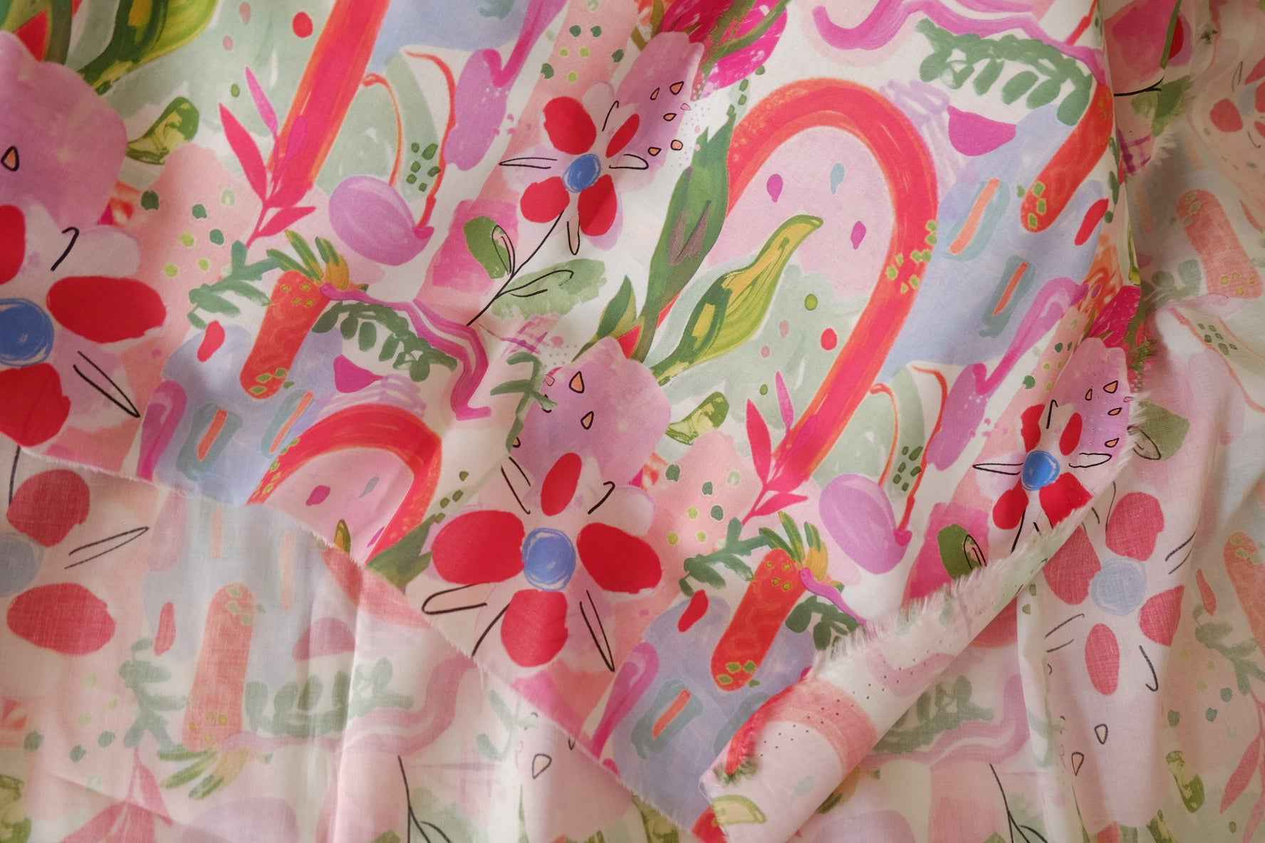 Rainbow Garden Cotton Lawn – 2.19 yd