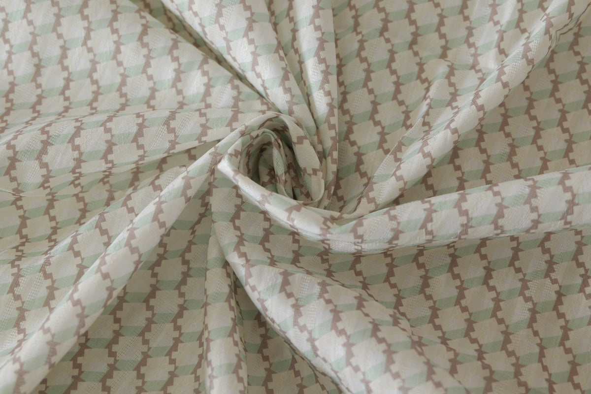 Mint Geometric Jacquard Cotton – 2.2 yd