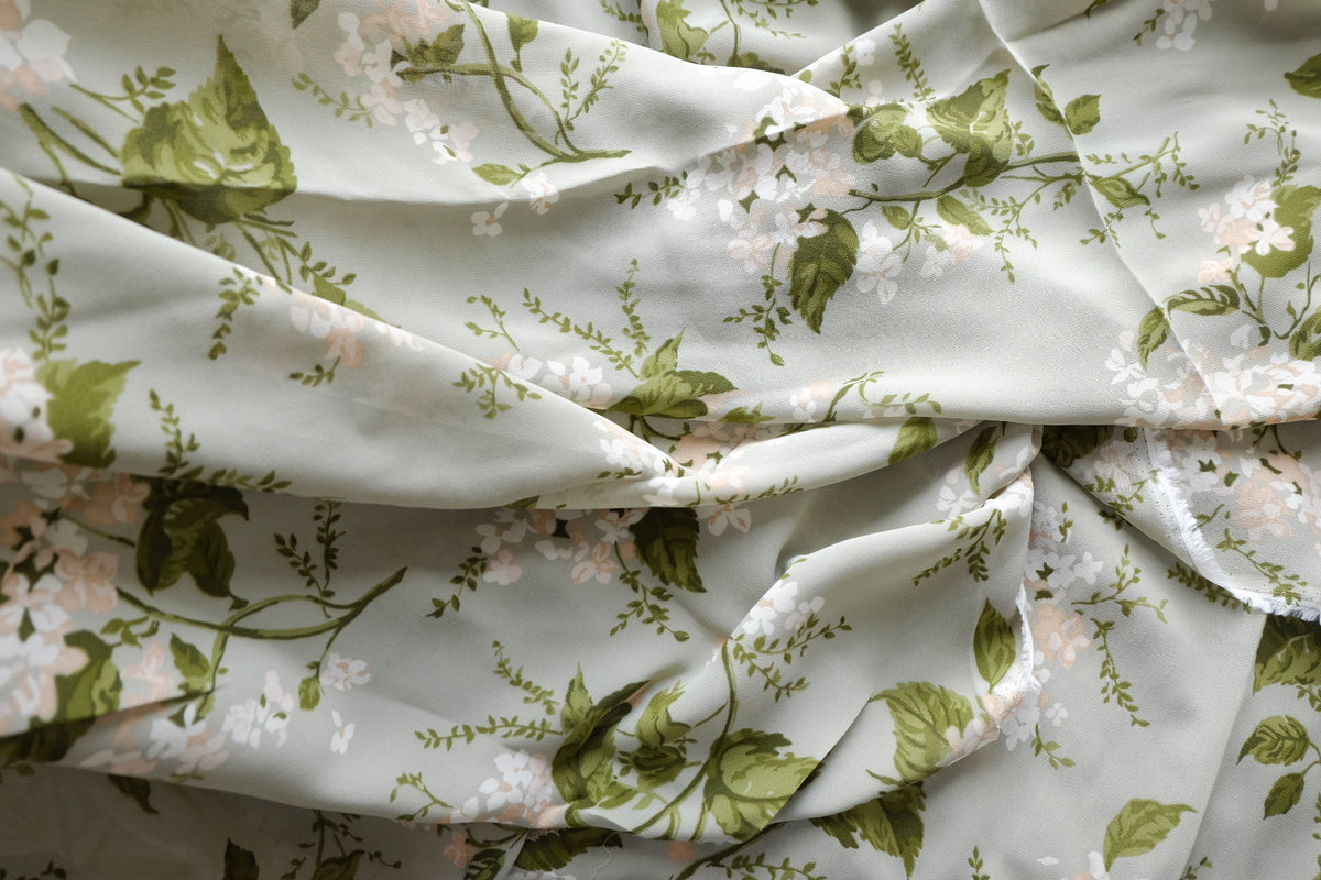 Sage Floral Cotton Viscose Blend – 3.3 yd