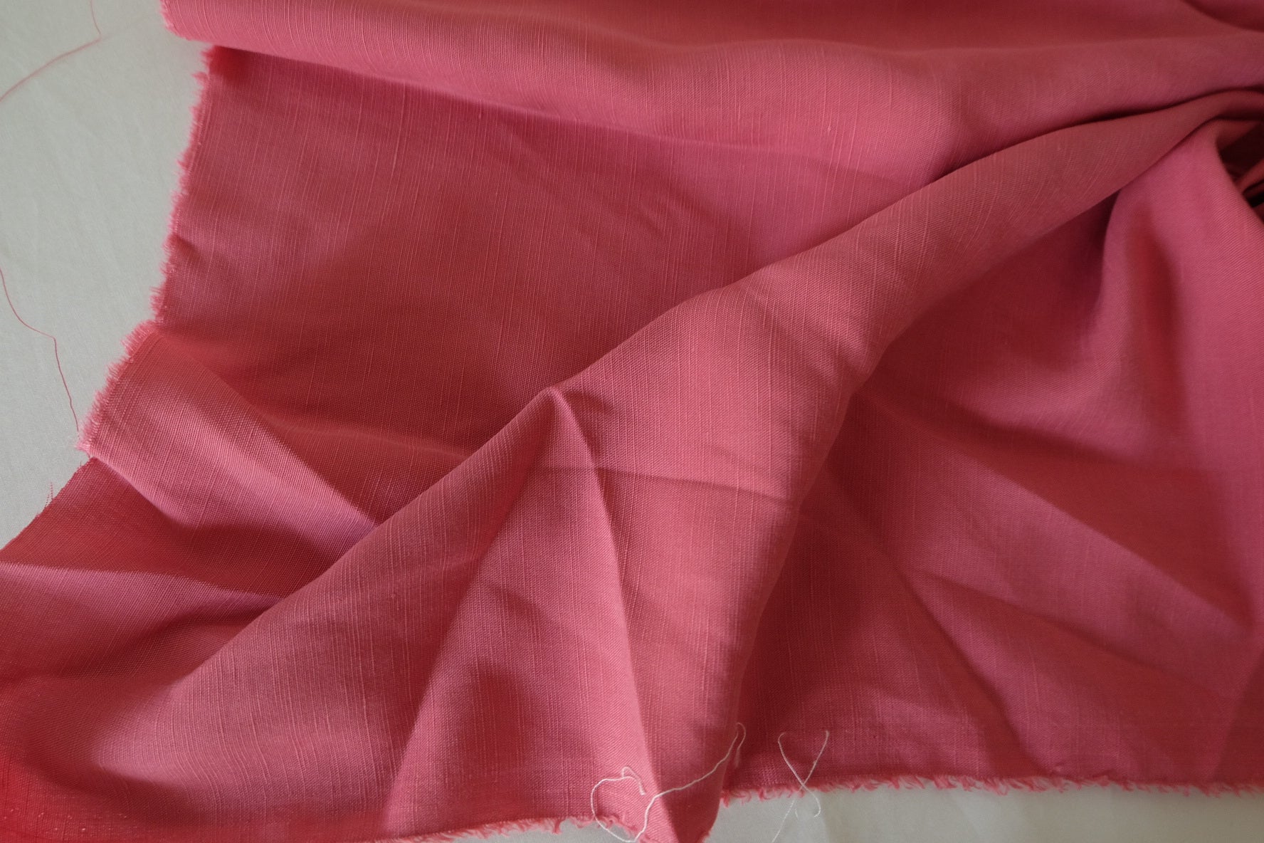 Rose Pink Tencel Linen Fabric – 2.2 yd