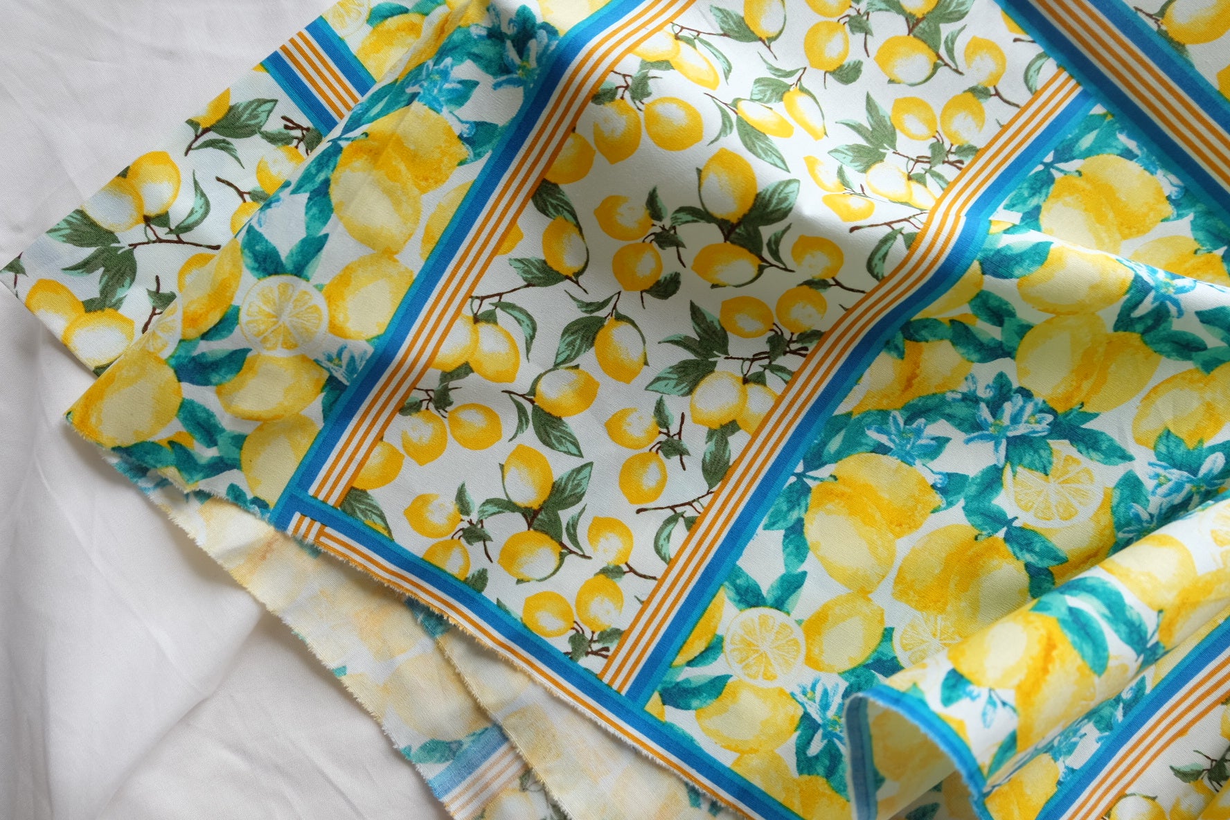 Lemon Panel Cotton Poplin – 2.2 yd