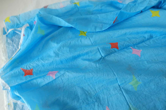 Sky Blue Star Cotton Voile Fabric – 2.7 yd