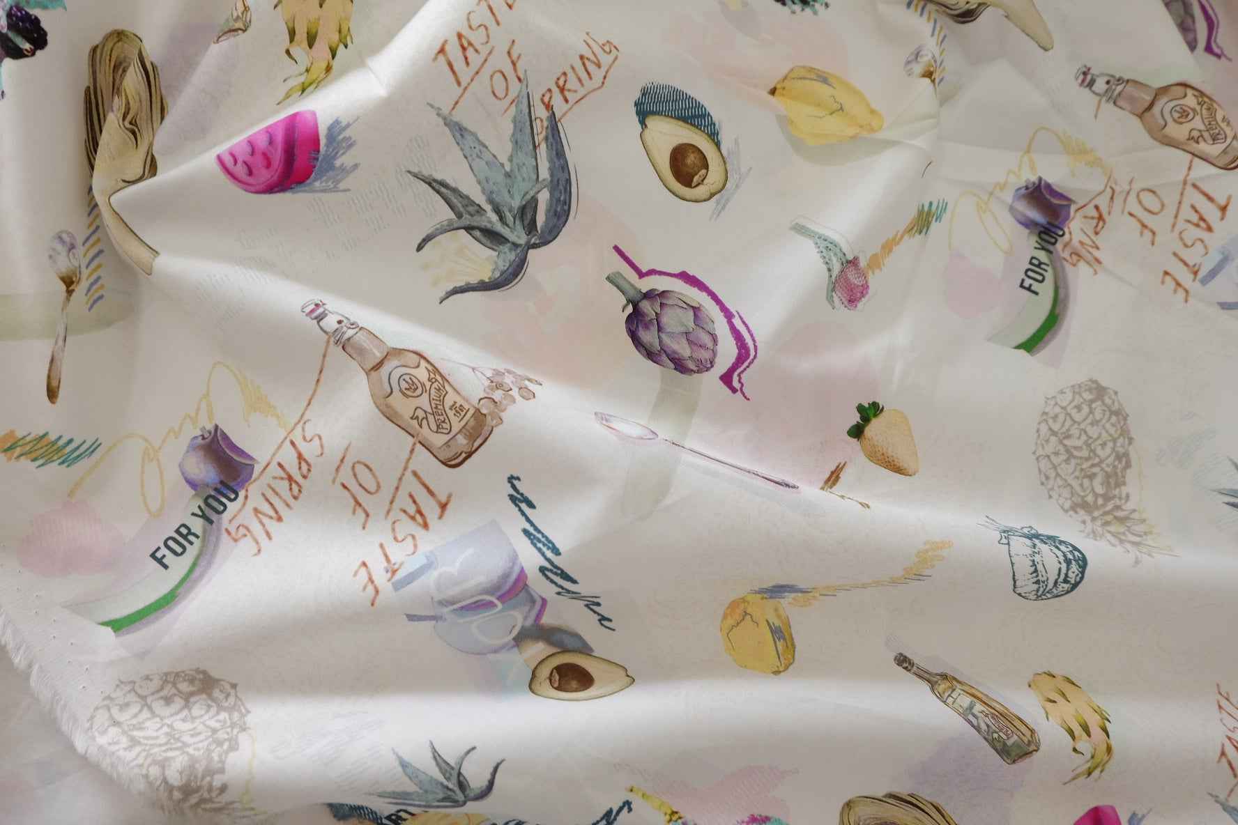 Avocado & Artichoke Novelty Cotton Fabric – 2.2 yd