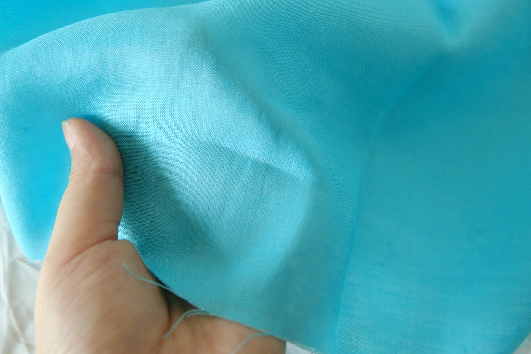 Lagoon Blue Sand-Washed Pure Linen Fabric, 2.19 Yards