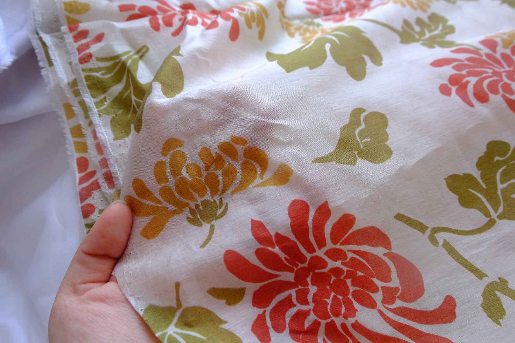 Chrysanthemum Tencel Linen Sheer Fabric - 2.95 yd