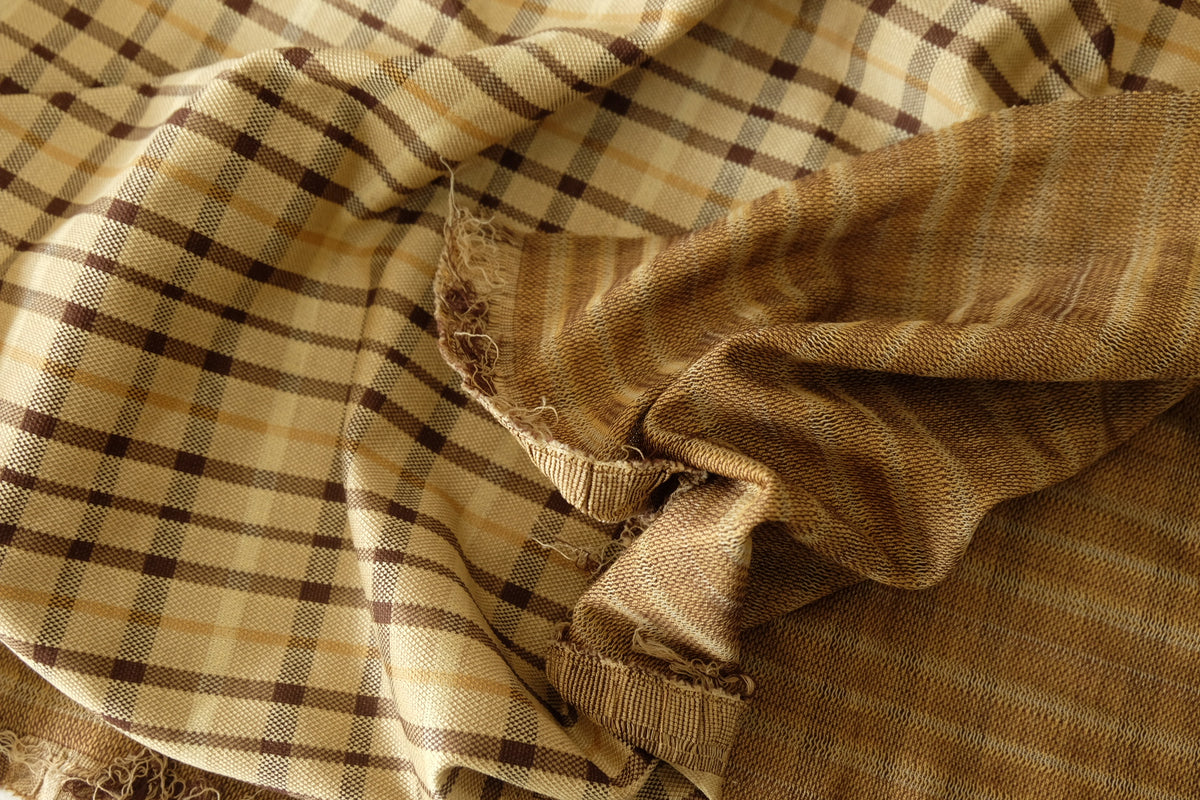 Warm Plaid Cotton Knit – Sold by the Meter