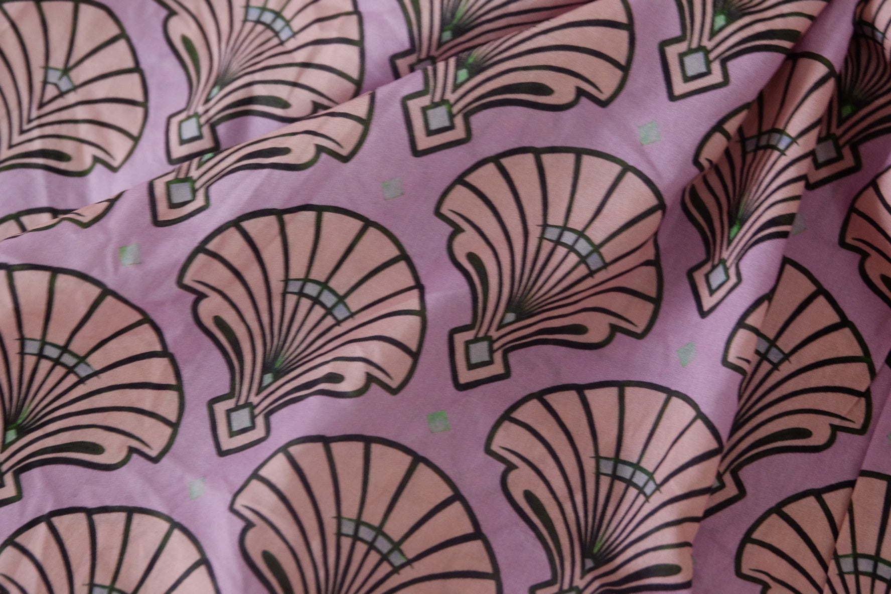 Pink Art Deco Shell Cotton Lawn – 2.7 yd