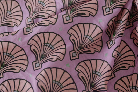Pink Art Deco Shell Cotton Lawn – 2.7 yd