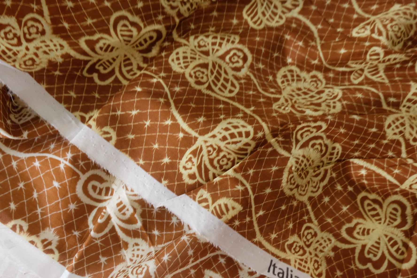 Discounted Vintage Brown Cotton Lawn Fabric – 4 yd