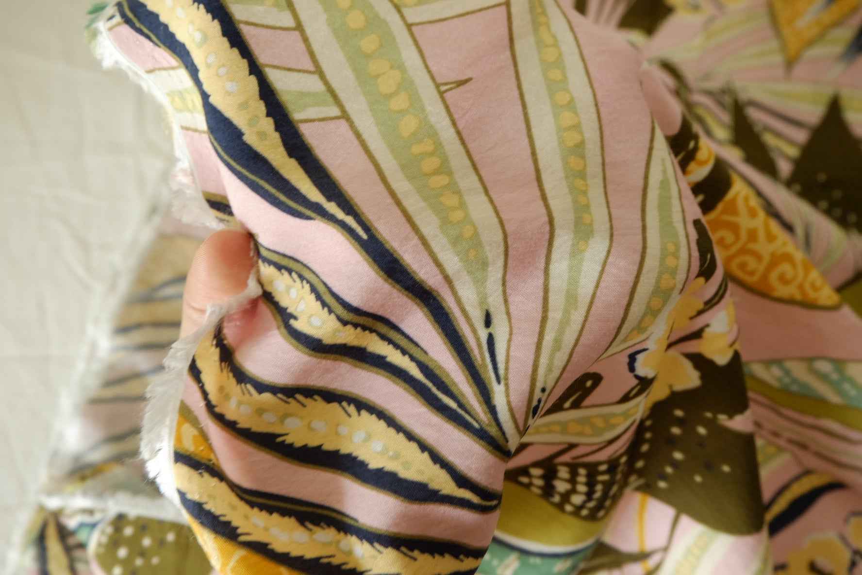 Tropical Botanical Tencel Cotton Fabric – 2.7 yd