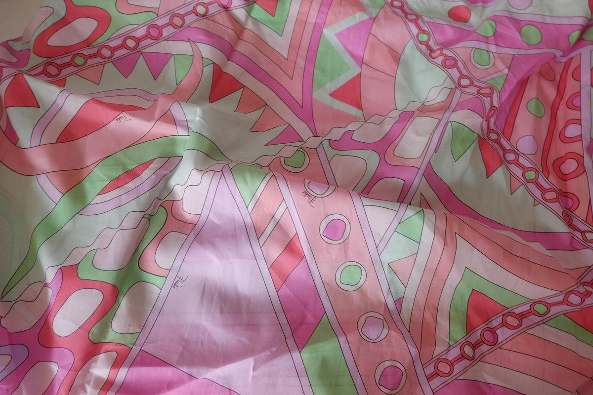 Retro Riviera Geometric Print Cotton Lawn – 2.52 yd