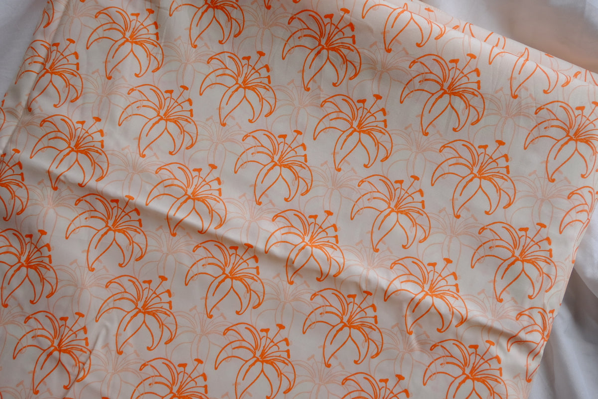 Orange Lily High-Density Cotton Poplin – 2.2 yd