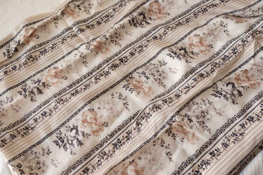 Vintage Floral Stripe Tencel Fabric – 3.3 yd