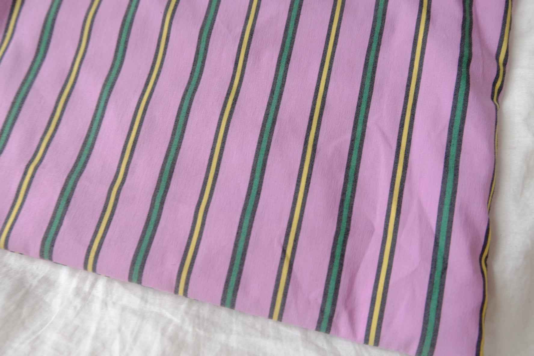 Retro Stripe Cotton Nylon Shirting Fabric - 2.08 Yards