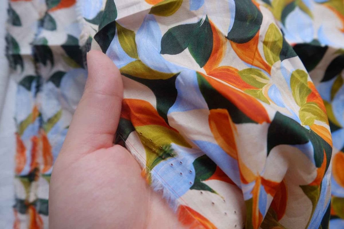 Painterly Floral Cotton Lawn — 2.1 yd
