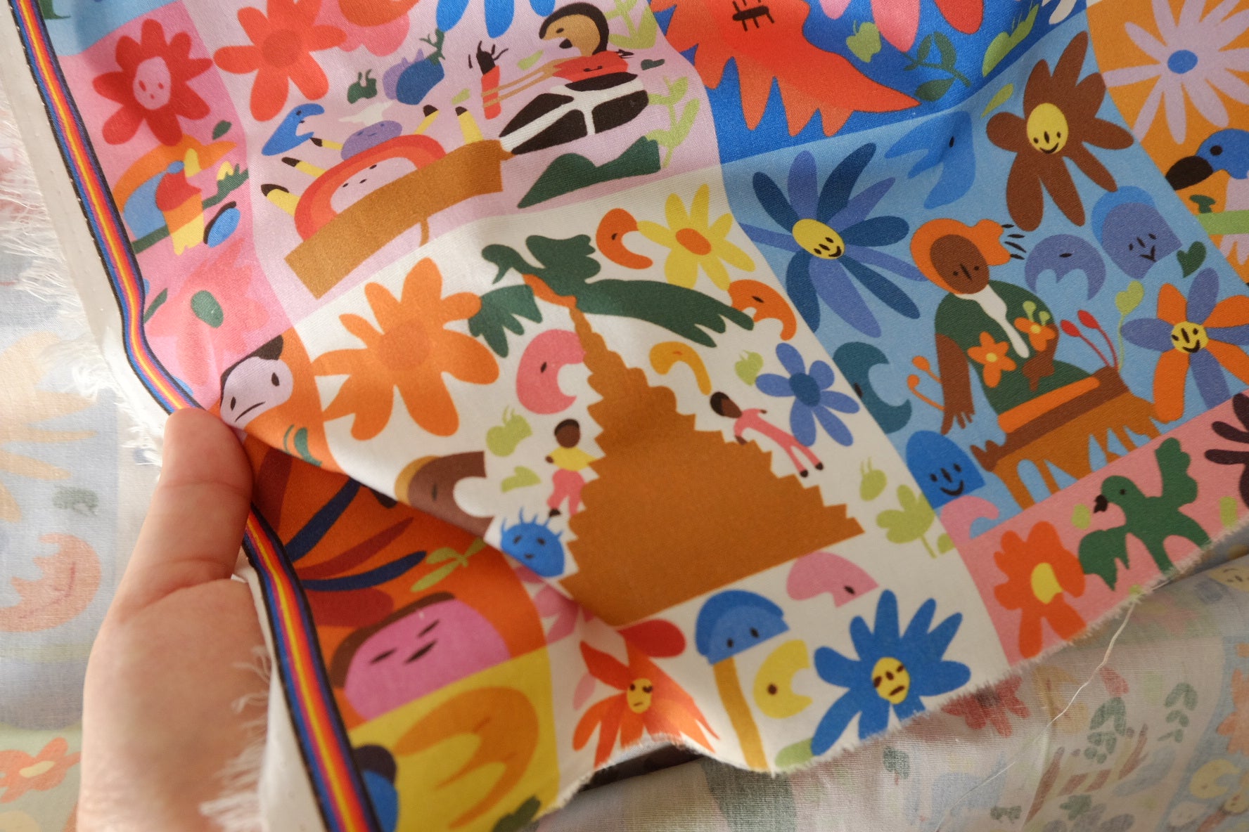 Colorful Story Patchwork Cotton Poplin Fabric