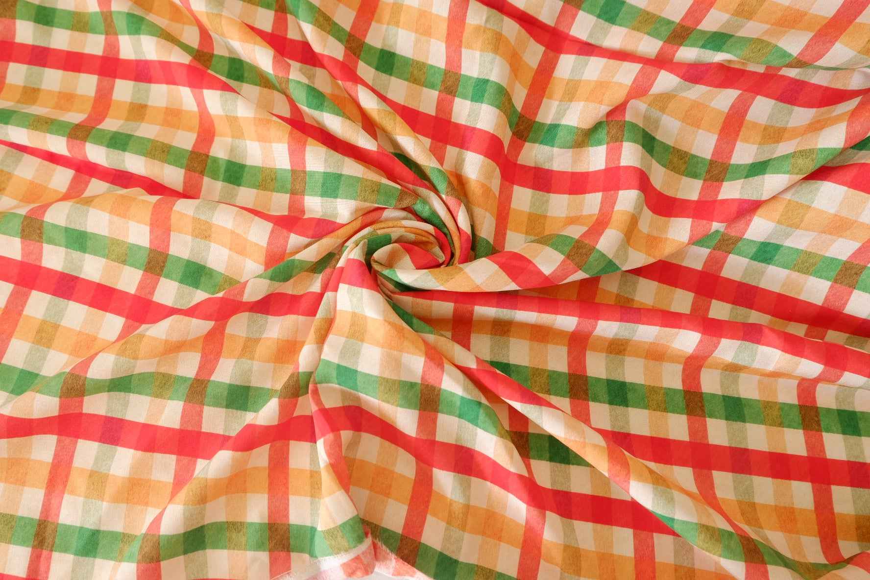 Picnic Check Rayon Challis Fabric – 2.2 yd