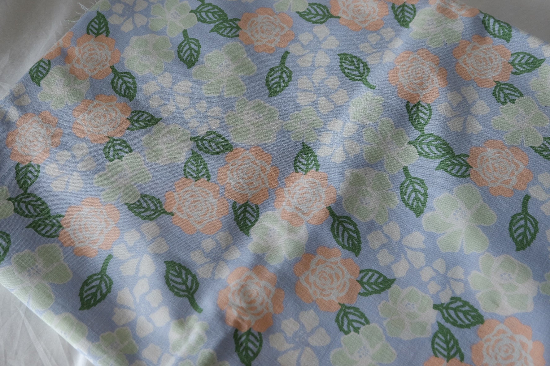 Pastel Rose Linen Cotton Fabric 2.2 yd